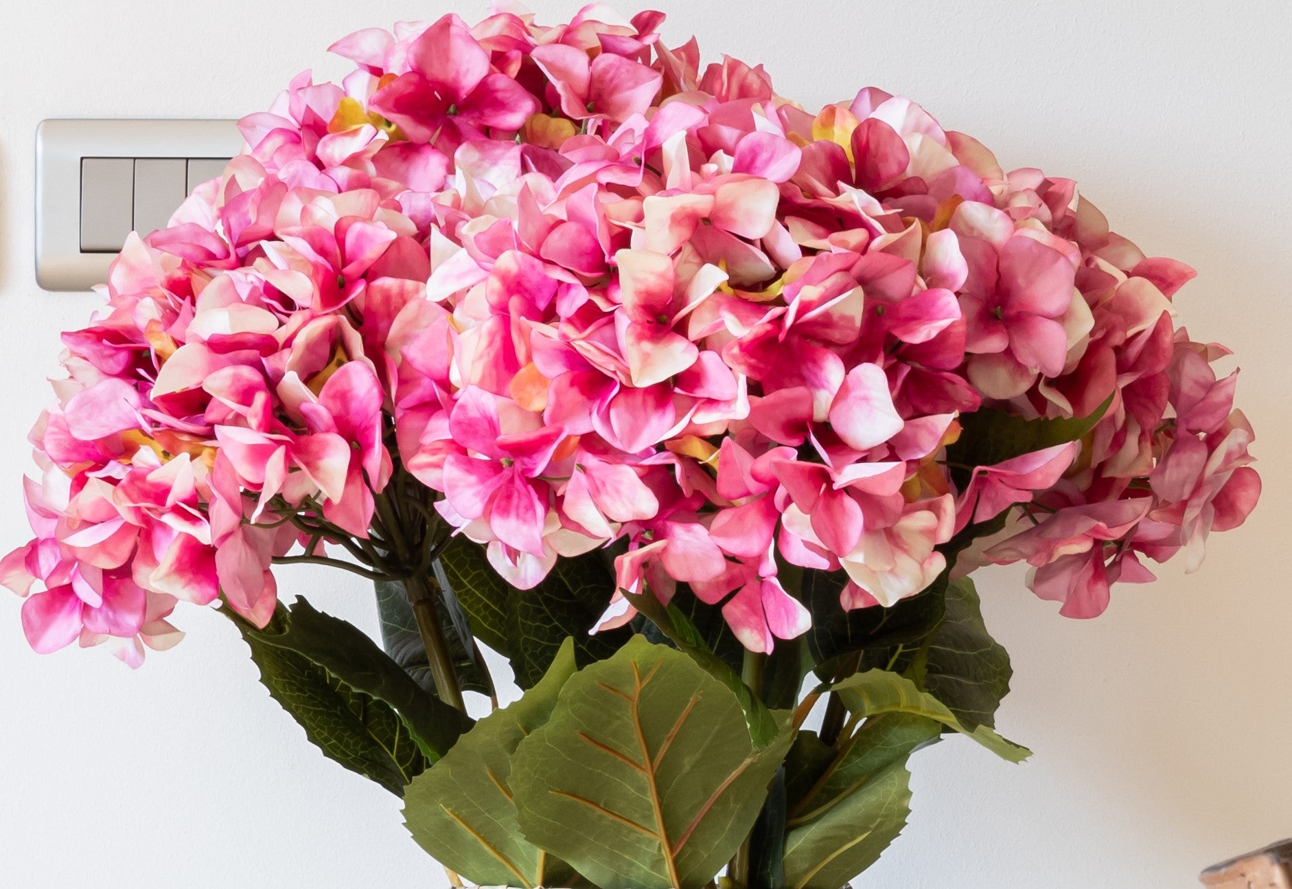 Hortensia Rosada Artificial