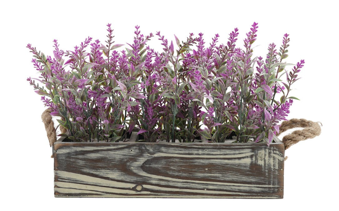 LAVANDA | MACETERO MADERA RECTANGULAR (21 cms.)