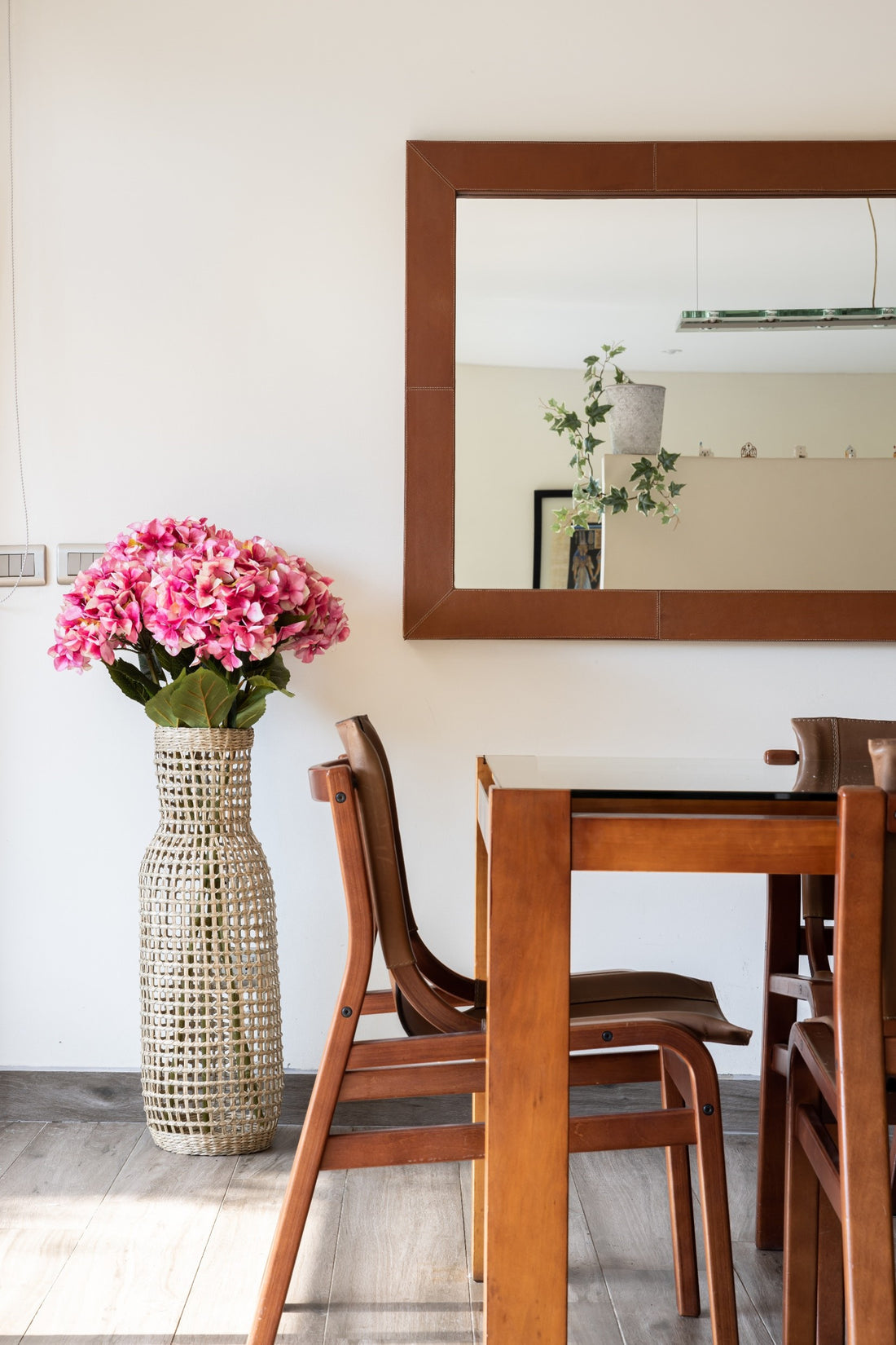 Hortensia Rosada Artificial