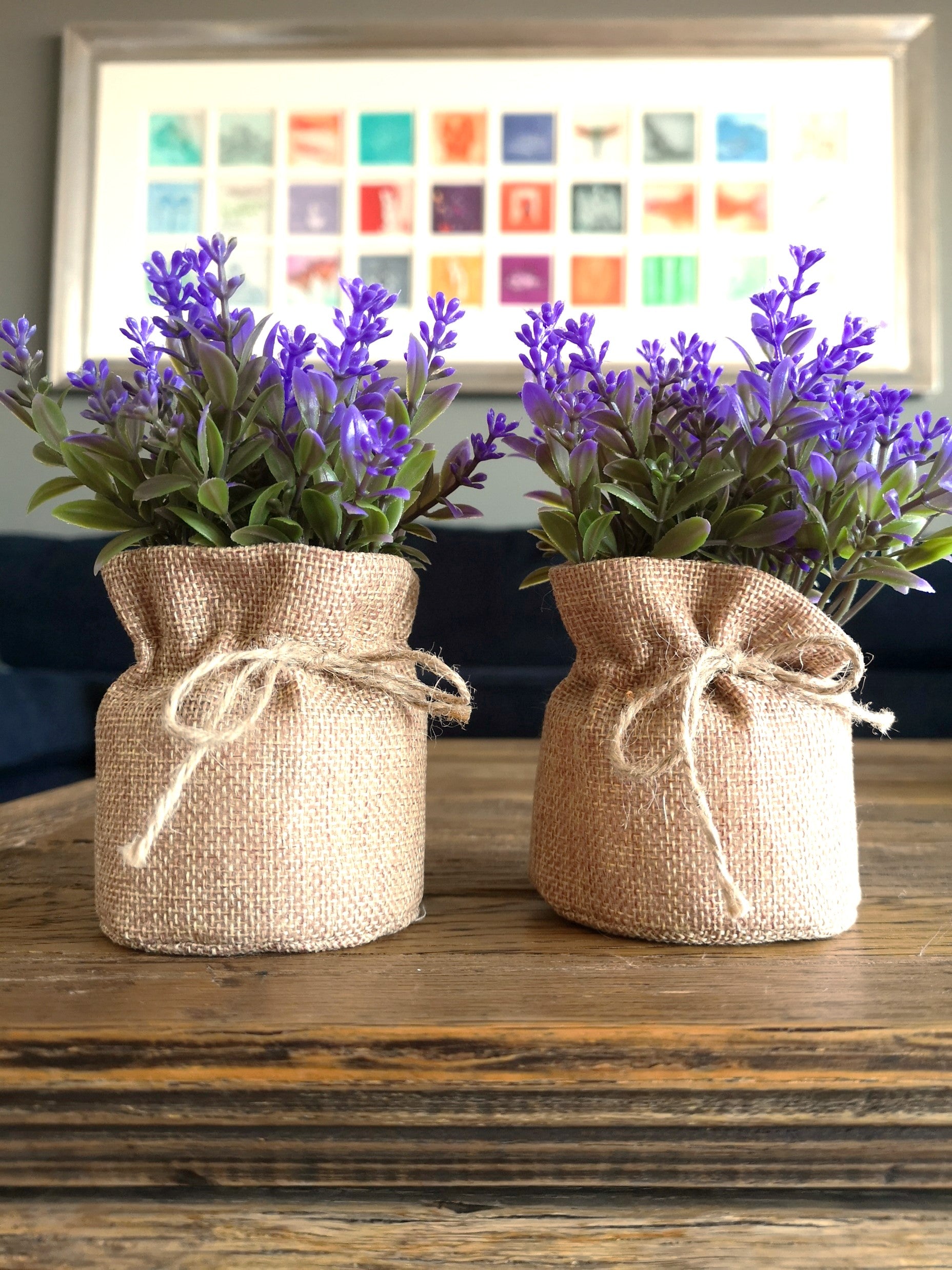 LAVANDA MORADA | MACETERO DE LINO (16 cms.)